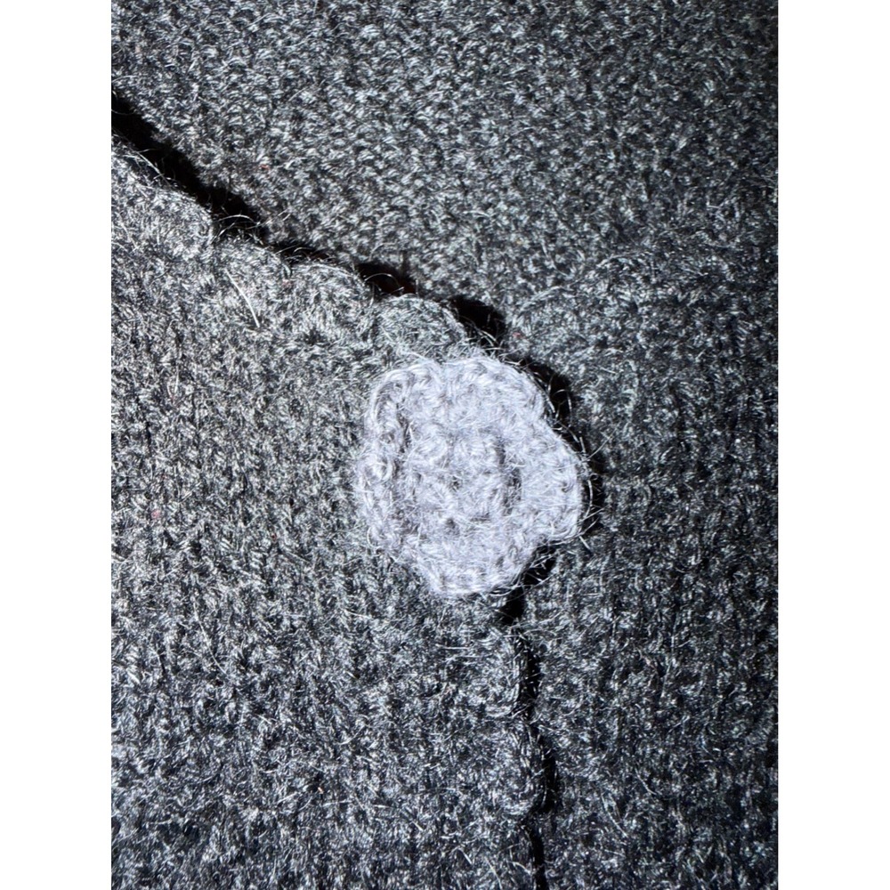 Dale of Norway Cardigan Sweater Vintage Nordic Fair Isle Black Gray Scandinavian - Picture 7 of 8